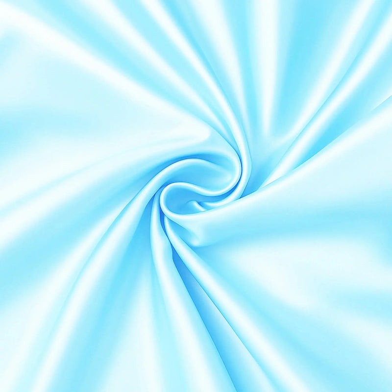 African Fabs Silky Satin Pillowcase Light Blue