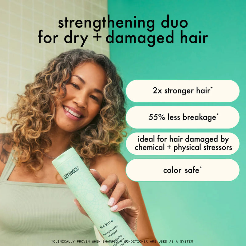Amika The Kure Strength Repair Shampoo 60 ml.