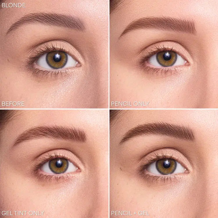 Beauty Creations Duet Gel Tint & Brow Pencil Blonde, wenkbrauwpotlood en getinte gel in één.