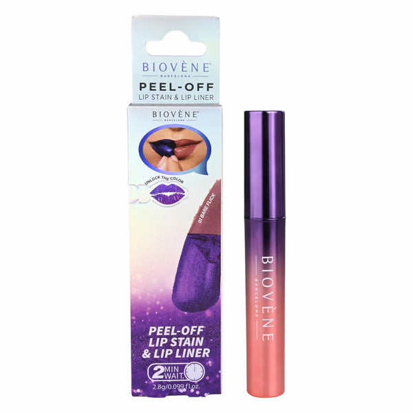 Biovene Peel Off Perfect Reveal Lip Stain & Liner In One Bare Flick Stay Perfect All Day, 2-in-1 lip stain en lipliner