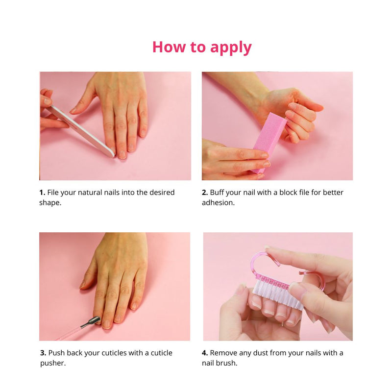 Boozyshop 24 pcs Press On Nails Polka Dots