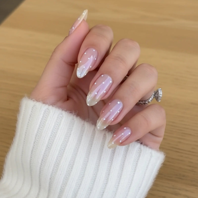 Boozyshop Glazed Donut Polka Dot Nails Set