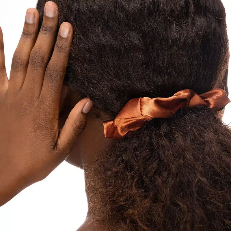 Brushworks Nude Satin Scrunchies Set