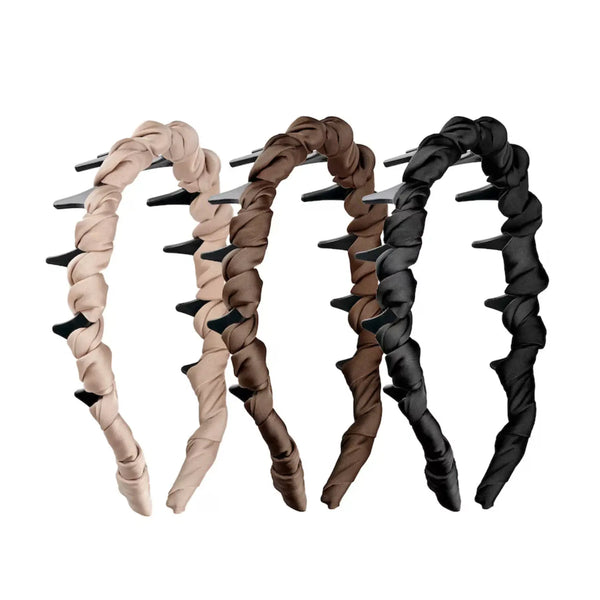 Brushworks Ribbon Zig Zag Headbands 3 Pack