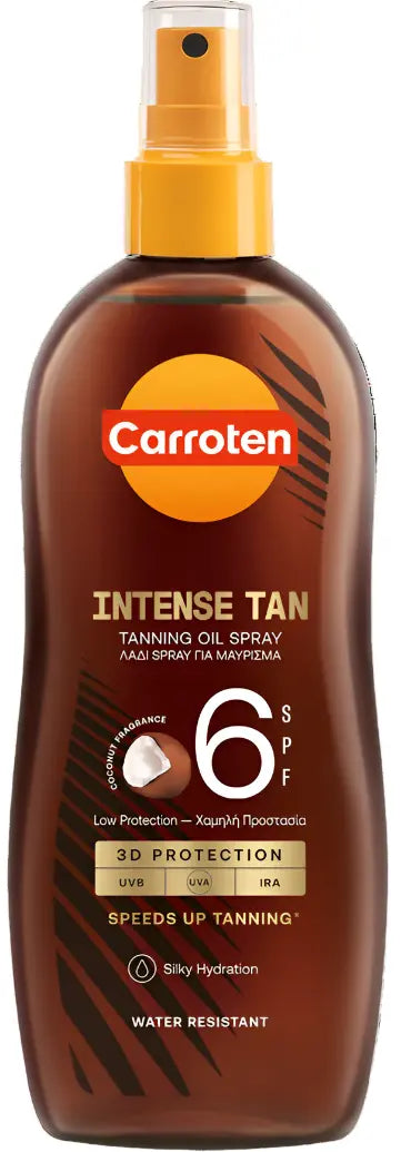Carroten Intensive Tanning Oil SPF 6 Tanning Accelerator with Coconut
