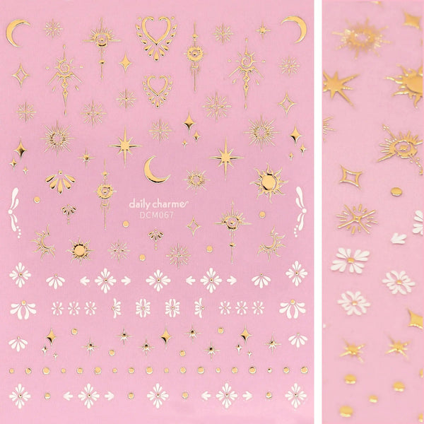 Daily Charme 3D Embossed Nail Art Sticker Celestial Element
