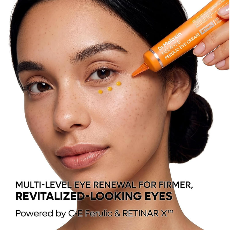 Dr. Melaxin Mela Ce Ferulic Eye Cream, oogcrème die de doffe huid revitaliseert en de elasticiteit verbetert