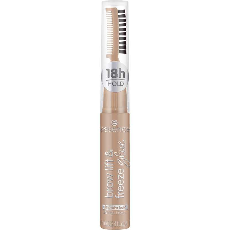 Essence Brow Lift & Freeze Glue 02 Light Brown, 3-in-1 wenkbrauwlijm, foto 5 van 5