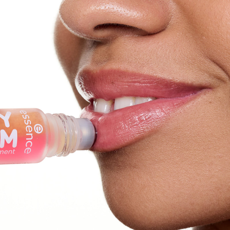 Essence Juicy Serum Hydrating Lip Treatment 01 Raspberry, hydraterende liptreatment met roll-on applicator