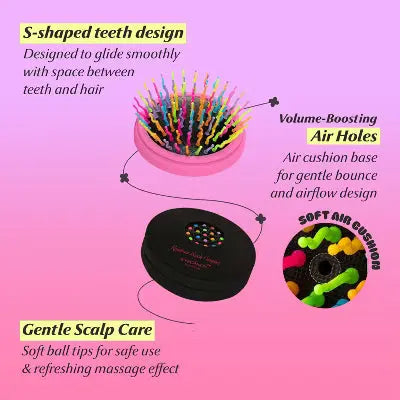 Eyecandy Rainbow Volume S Brush Compact Black