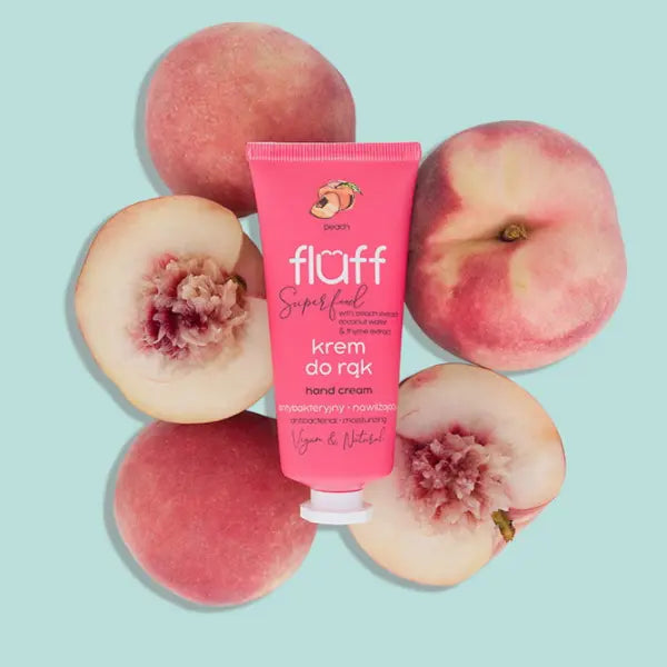 Fluff Hand Cream Antibacterial & Moisturizing Peach