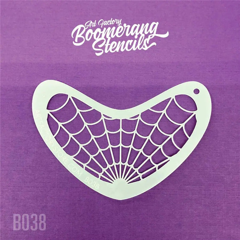 Fusion Body Art Boomerang Face Paint Stencil By Art Factory Spider Web