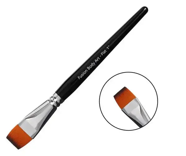 Fusion Body Art Professional Face Paint Brush 1 Inch Flat