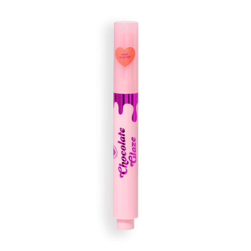 I Heart Revolution Chocolate Glaze Lip Gloss Pen Icing Pink Shimmer