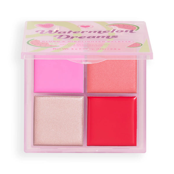 I Heart Revolution Watermelon Dreams Blush & Highlighter Quad