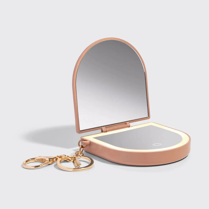 Kitsch Compact Mirror Keychain Terracotta