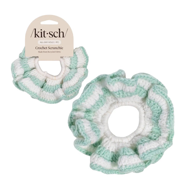 Kitsch Crochet Scrunchie Seafoam Blue