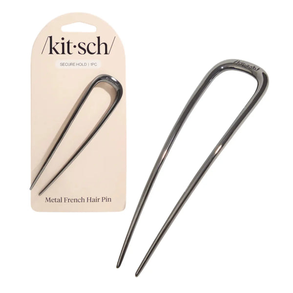 Kitsch Metal French Hair Pin Hematite