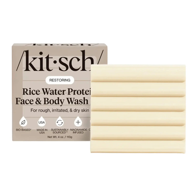 Kitsch Rice Water Protein Face & Body Wash Bar