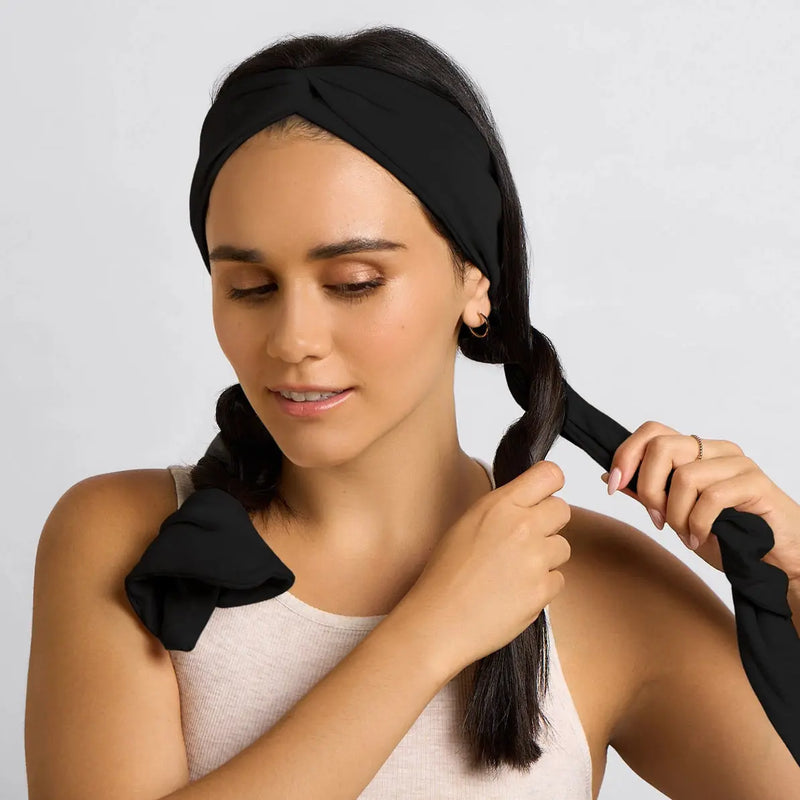 Kitsch Set & Flow Heatless Curling Headband Black