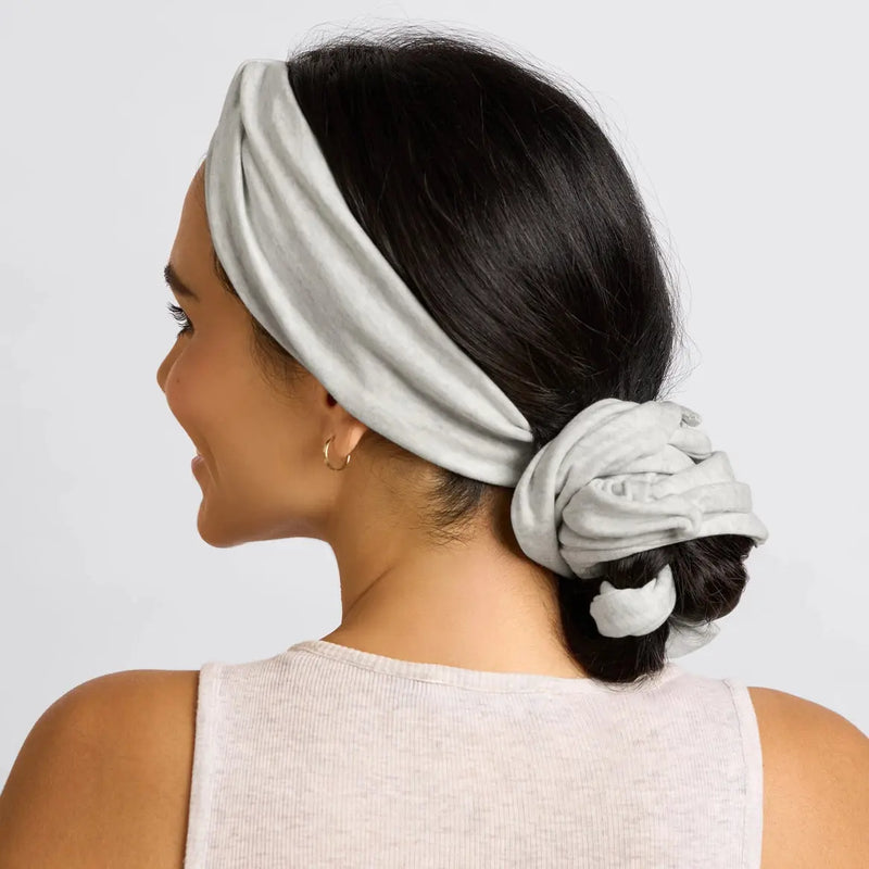 Kitsch Set & Flow Heatless Curling Headband Heather Gray