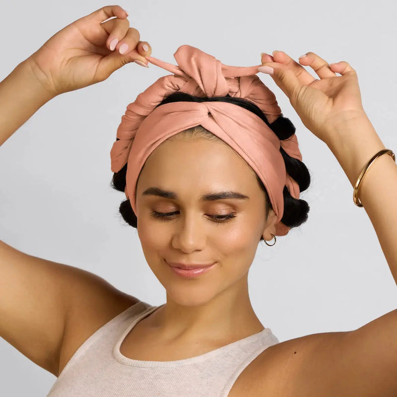 Kitsch Set & Flow Heatless Curling Headband Terracotta