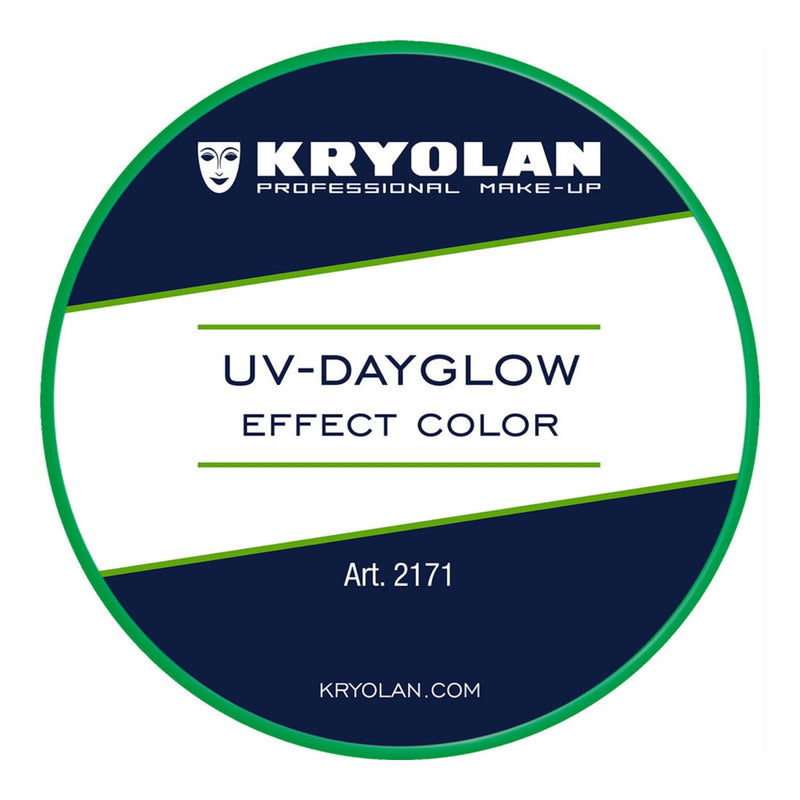 Kryolan Professional Make-up Uv Dayglow Effect Color Uv Green, UV-verf voor huid en kleding