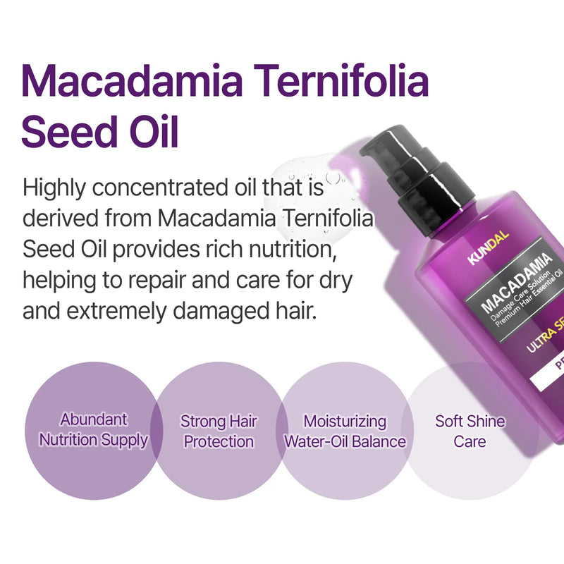 Kundal Macadamia Hair Serum Amber Vanilla
