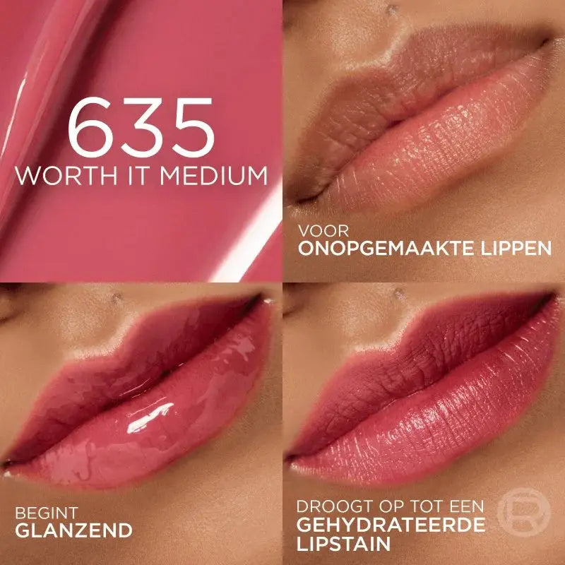 L'Oreal Paris Hyaluron Tint Lipstain 635 Worth It Medium