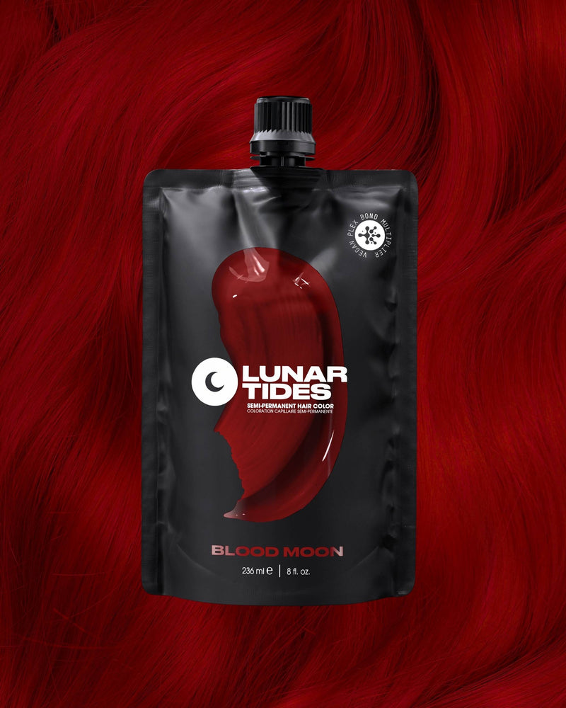 Lunar Tides Semi Permanent Hair Color Blood Moon, semi-permanente haarverf in dieprood