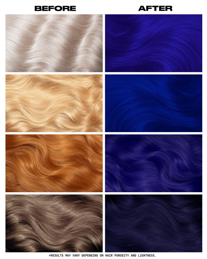 Lunar Tides Semi Permanent Hair Color Blue Velvet, semi-permanente haarverf in diepblauw