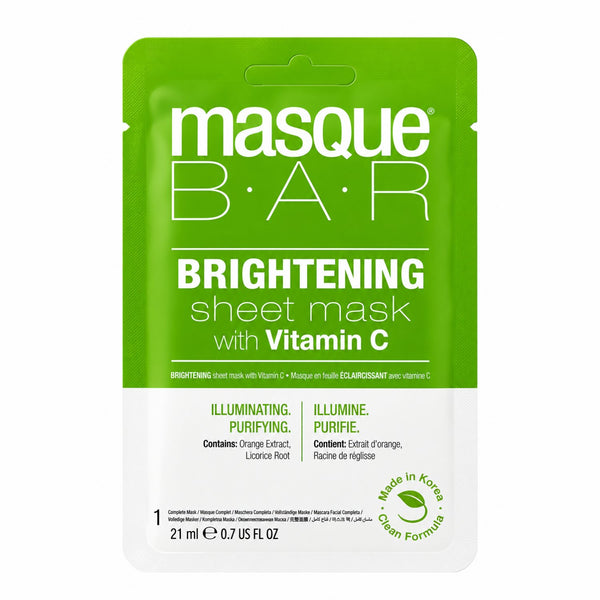 Masque Bar Sheet Mask Brightening, verhelderend sheetmasker met vitamine C