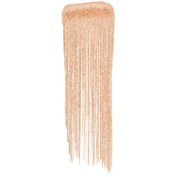 Rosé gouden glitter swatch van de Lash Sensational Sky High Rose Gold Glitz