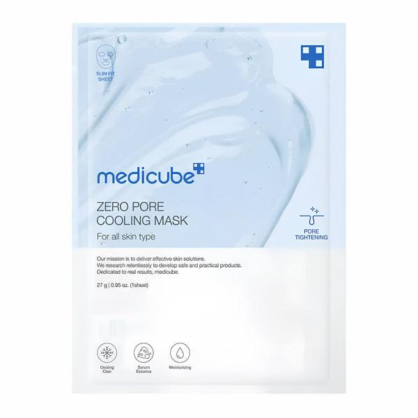 Medicube Zero Pore Cooling Mask, verkoelend sheet mask voor het verfijnen van poriën.