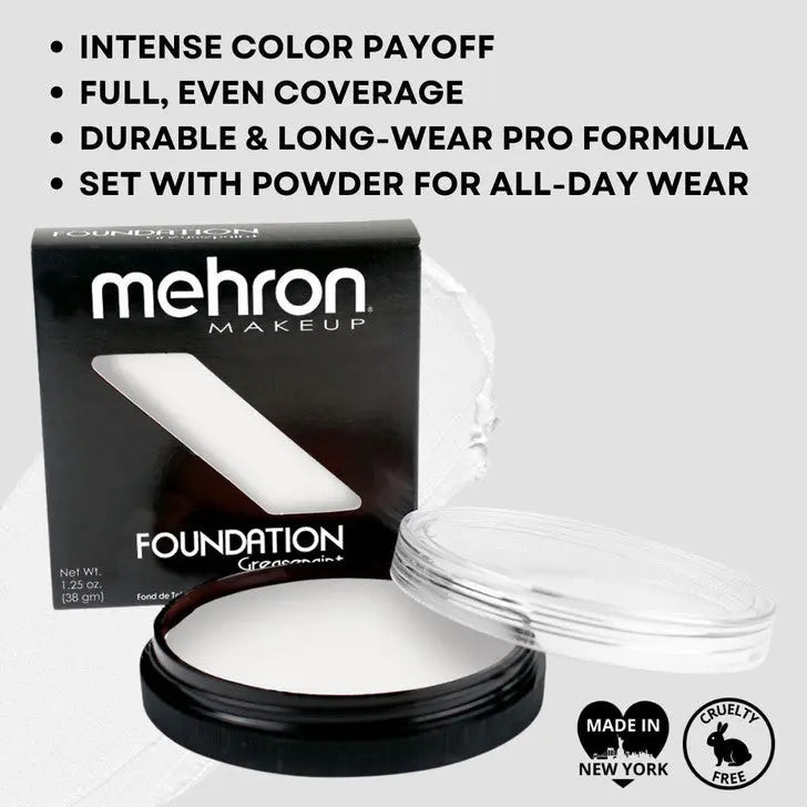 Mehron Makeup Foundation Greasepaint White