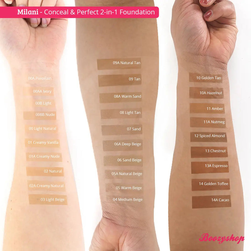 Milani 2-in-1 Foundation and Concealer 00AA Ivory, foundation en concealer in één, foto 2 van 5