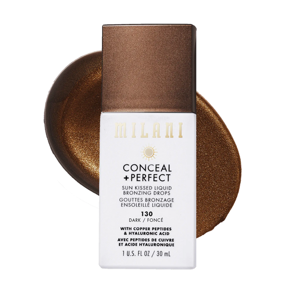 Milani Conceal + Perfect Sun Kissed Liquid Bronzing Drops 130 Dark
