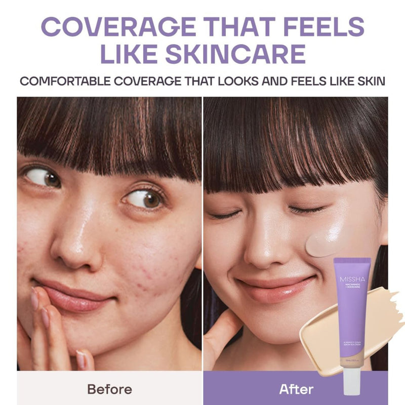 Missha M Perfect Cover Serum B.B Cream Pro 21 Light Beige, verzorgende BB-crème, foto 4 van 6