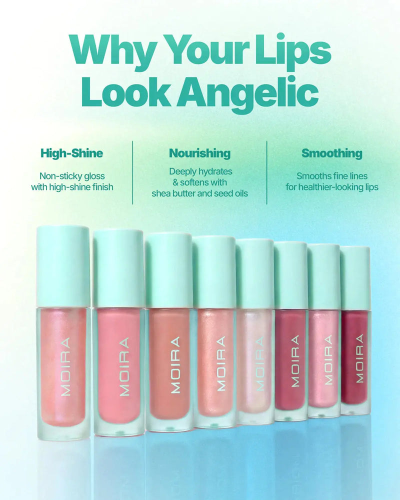 Moira Angel Glow Gloss 005 Cloud Beam, lipgloss voor een high-shine finish
