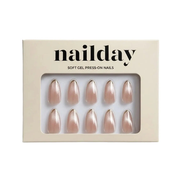 Nailday Soft Gel Press-On Nails Gold Digger