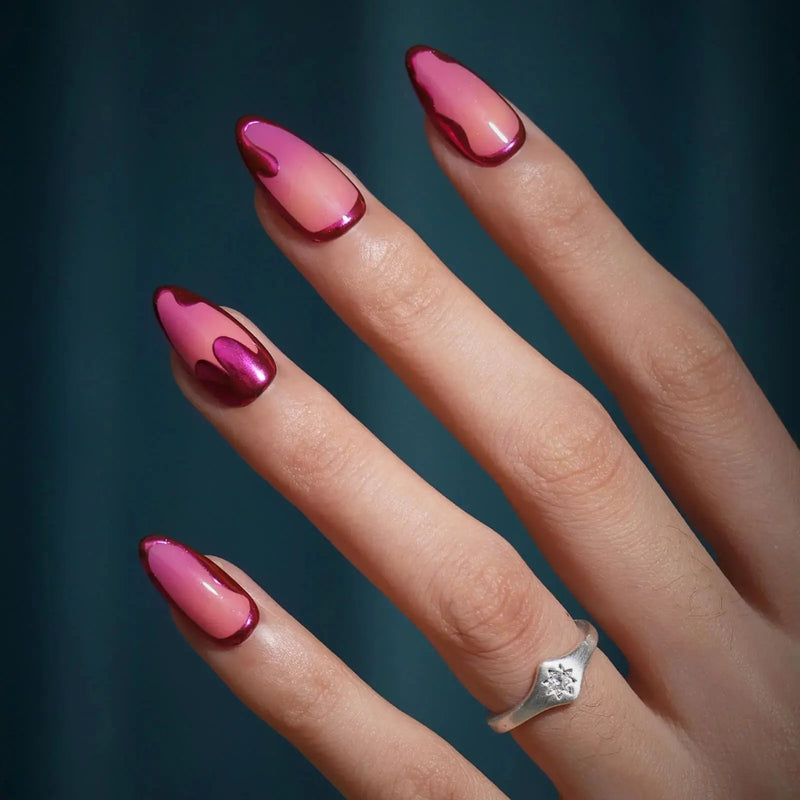 Never Have I Ever Press-On Nails Sunset Chrome