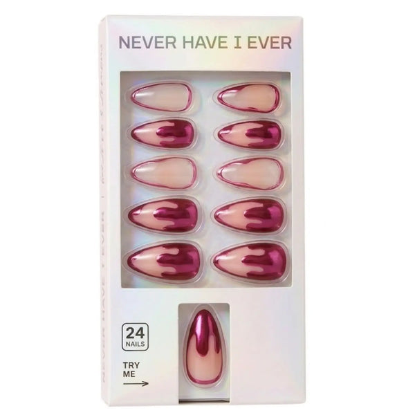 Never Have I Ever Press-On Nails Sunset Chrome