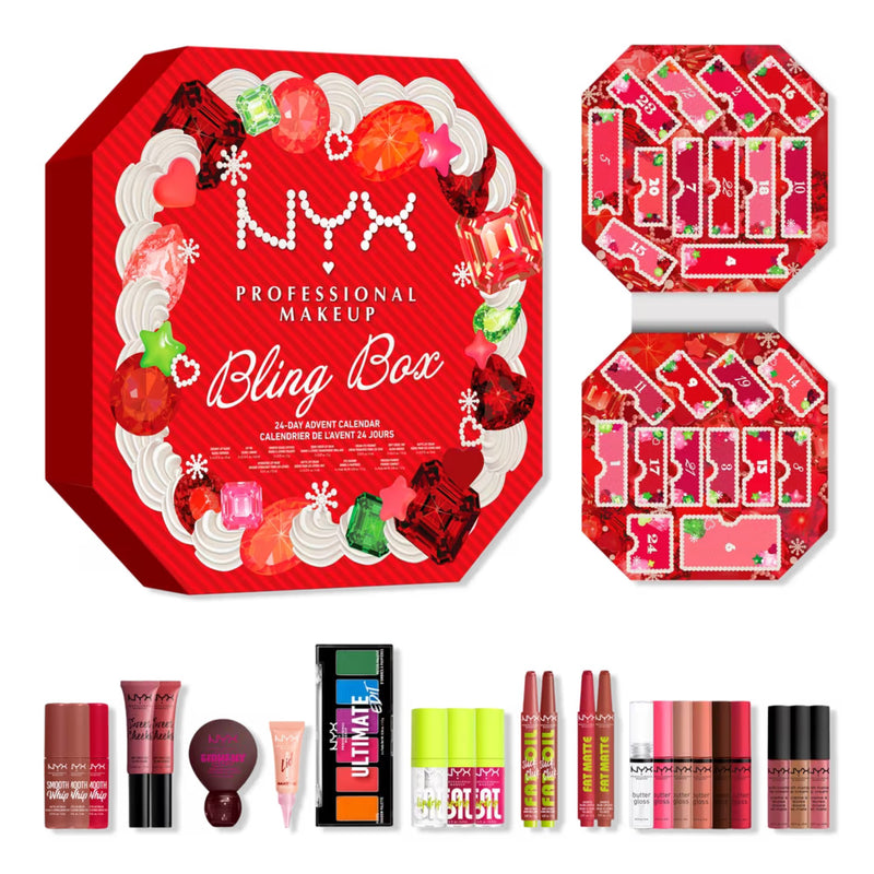 NYX Professional Makeup Bling the Halls Advent Calendar, 24-delige make-up adventskalender