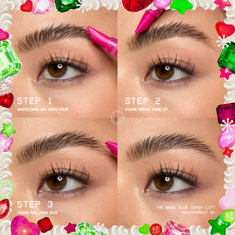 NYX Professional Makeup Bling the Halls Brow Glue Duo 01, set voor wenkbrauwen, foto 7 van 10