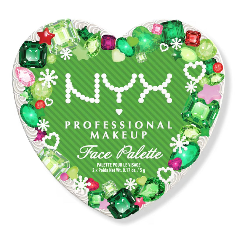 NYX Professional Makeup Bling the Halls Gem It Out Face Palette 01 blush en highlighter, foto 4 van 4