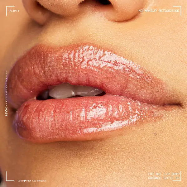 NYX Professional Makeup Fat Oil Coconut Cutie Lip Drip, hydraterende lipolie met glanzende finish