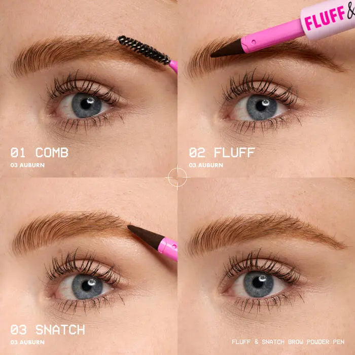 NYX Professional Makeup Fluff N Snatch Powder Pen Espresso, wenkbrauwpen met cream-to-powder formule