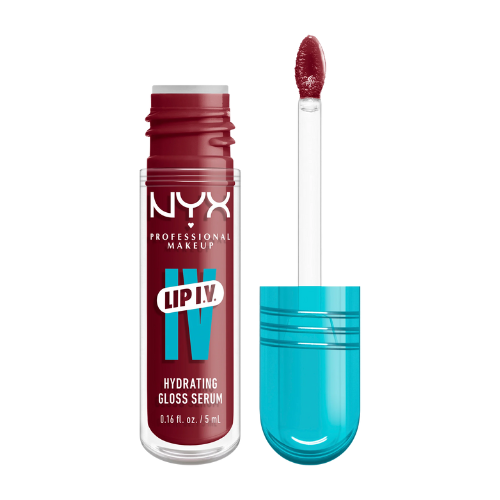NYX Professional Makeup Lip IV Hydrating Lip Gloss Blush Rush, hydraterende lipgloss met wet-shine finish en stain