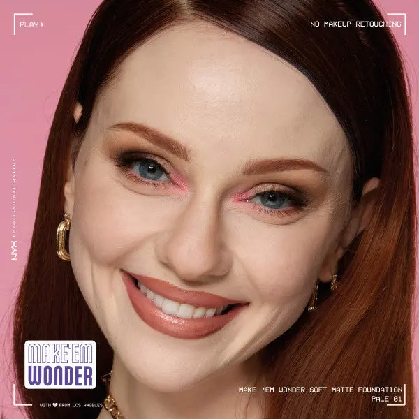 NYX Professional Makeup Make 'EM Wonder Foundation Neutral Tan, matte vloeibare foundation, foto 4 van 10