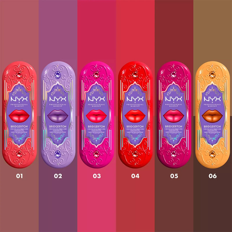 NYX Professional Makeup x Bridgerton Royal Treasures Duo Lipkit 04 Rogue Romance + Flirt Alert